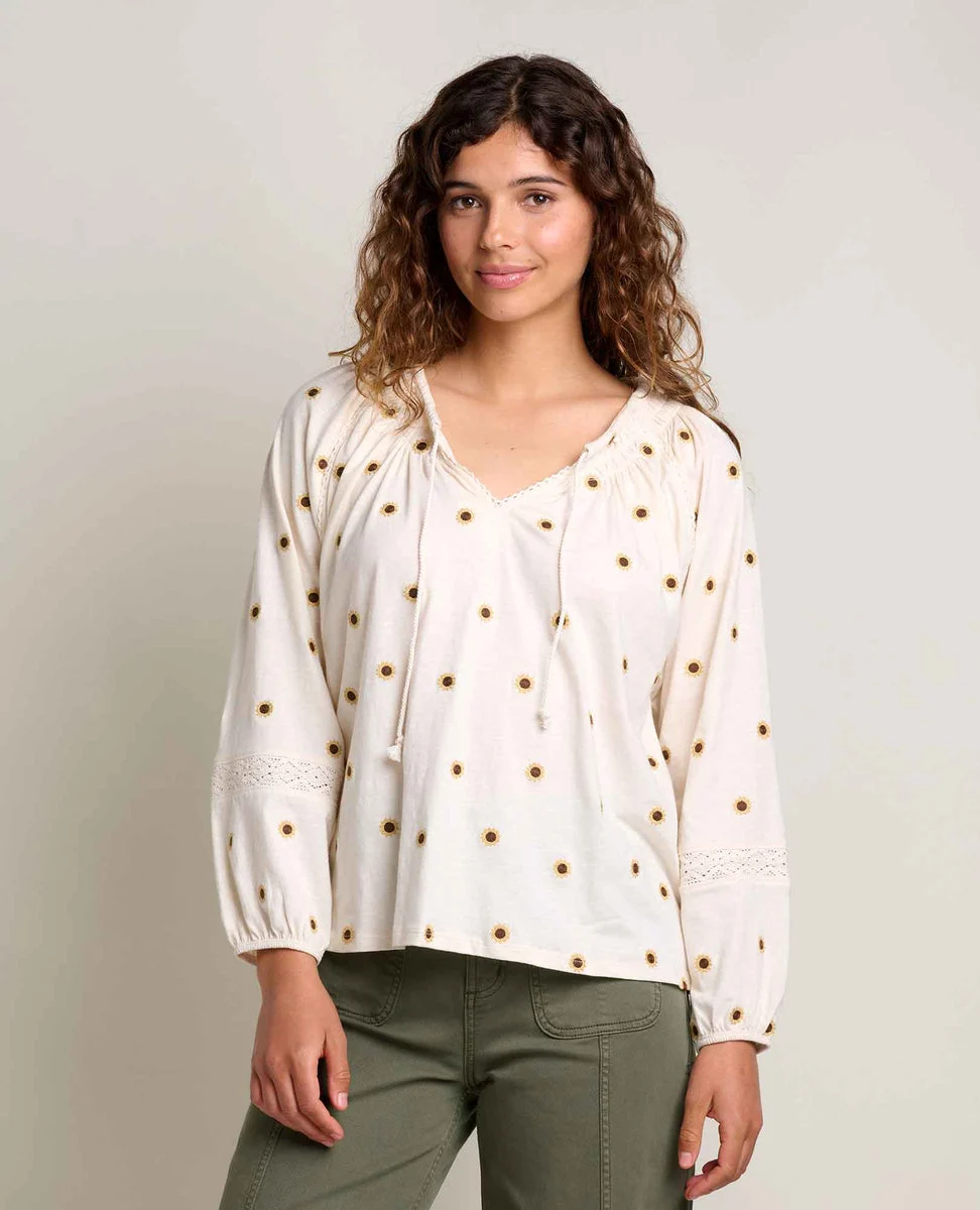 W Primo LS Peasant Top