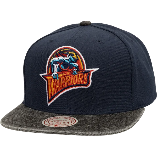 Warriors Denim Patchwork Snapback
