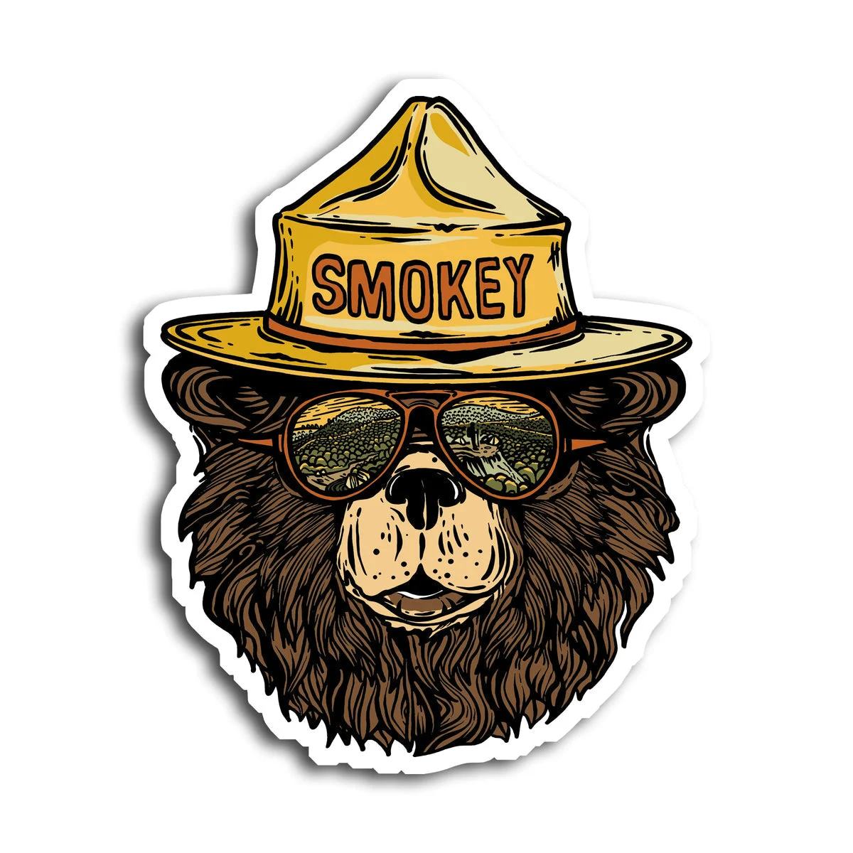 Wild Tribute Smokey the Groovy Bear Sticker | Miyar Adventures