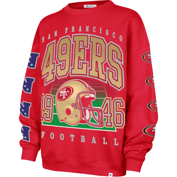 Women's 49ers Go Big Oversized Crew