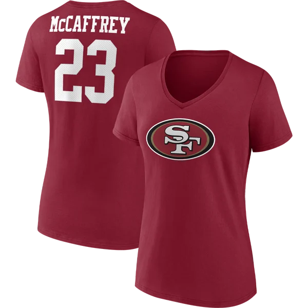 Women's 49ers Player Icon Name & Number Tee - McCaffrey