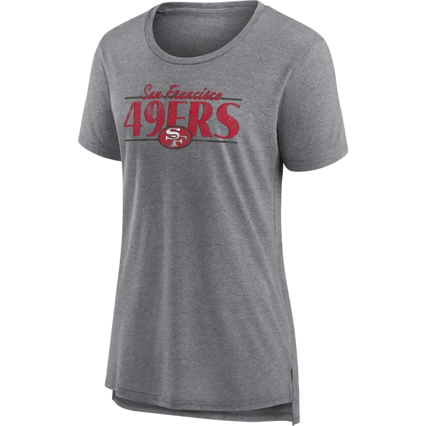Women's 49ers Up The Middle Triblend Short Sleeve Tee