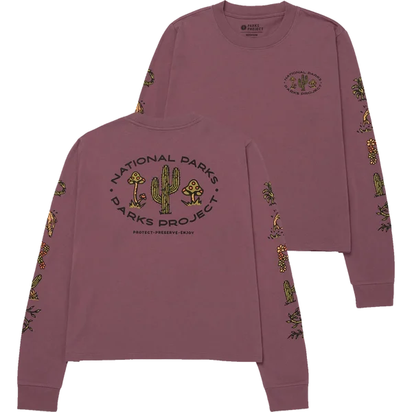 Women's 90s Doodle Parks Boxy Long Sleeve Tee