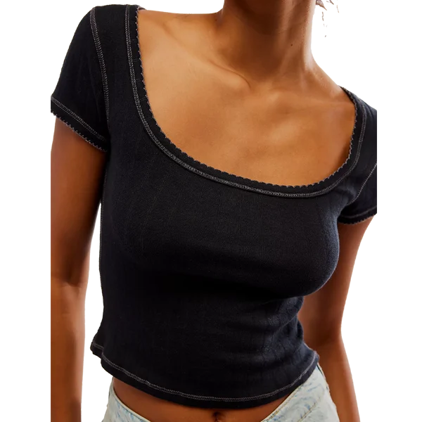 Women's End Gam Pointelle Baby Tee