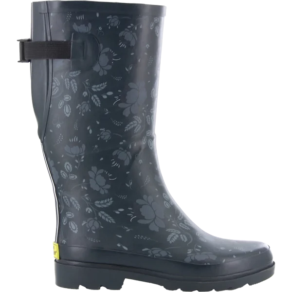 Women's Floral Adjustable Tall Rain Boot