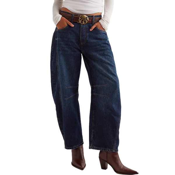 Women's Good Luck Mid Rise Barrel Jeans