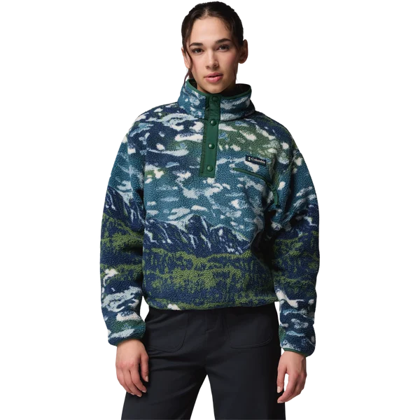 Women's Helvetia II Printed Crop 1/2 Snap Pullover