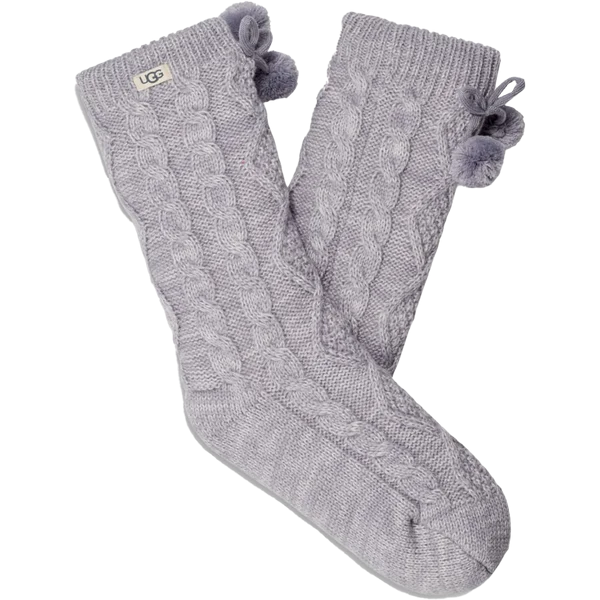 Women's Pom Pom Fleece Lined Crew Sock