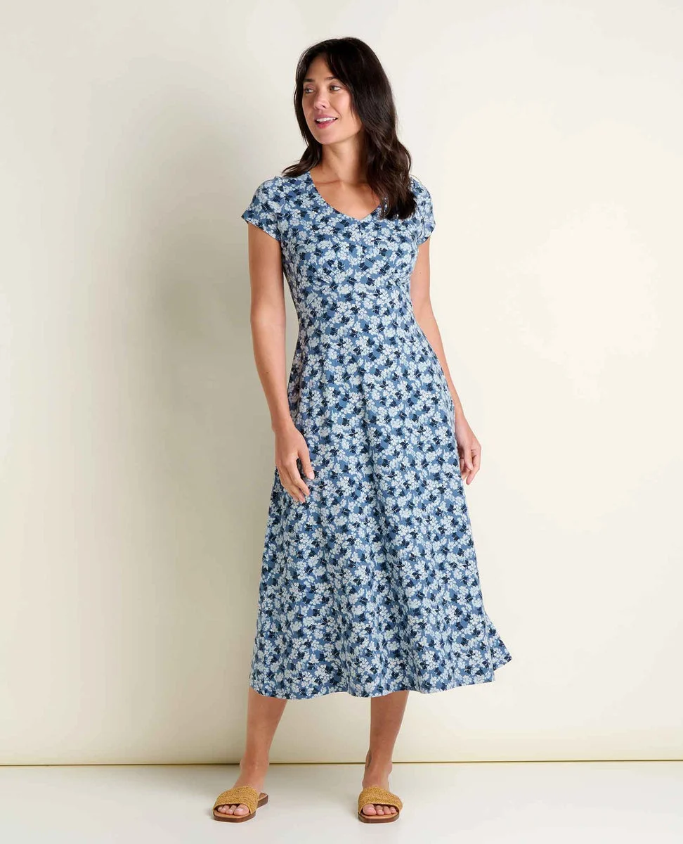 Women's Rose Midi Ss Dress