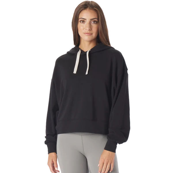 Women's Vintage Oversized Crop Hoodie
