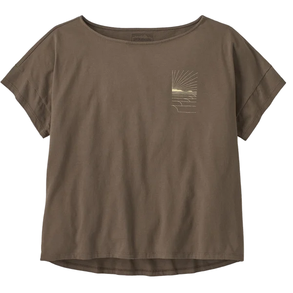 Women's Waves Rolling Relaxed Drop-Sleeve Organic Shirt