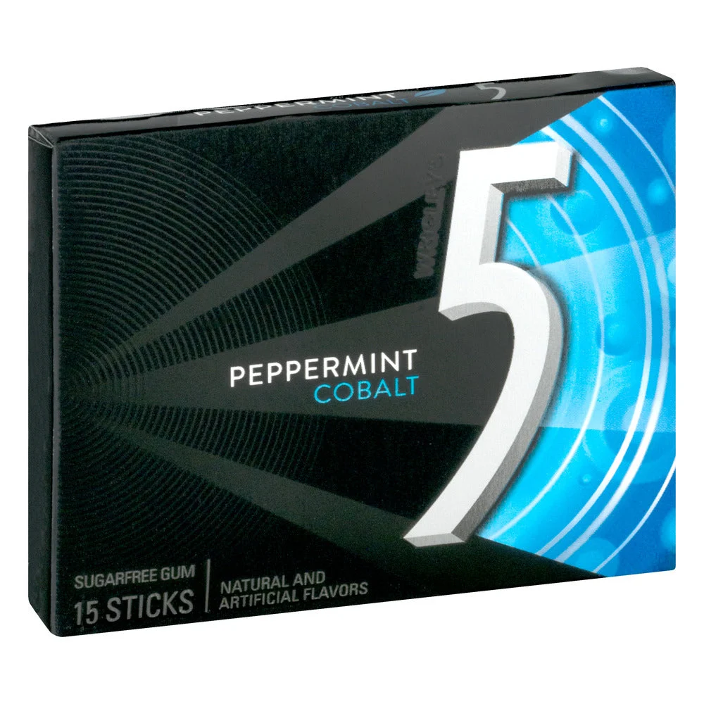 Wrigley's 5 Peppermint Cobalt Sugarfree Gum - 15ct | Miyar Adventures