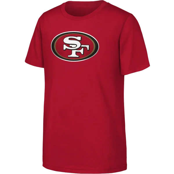 Youth 49ers Primary Logo Short Sleeve Cotton Tee