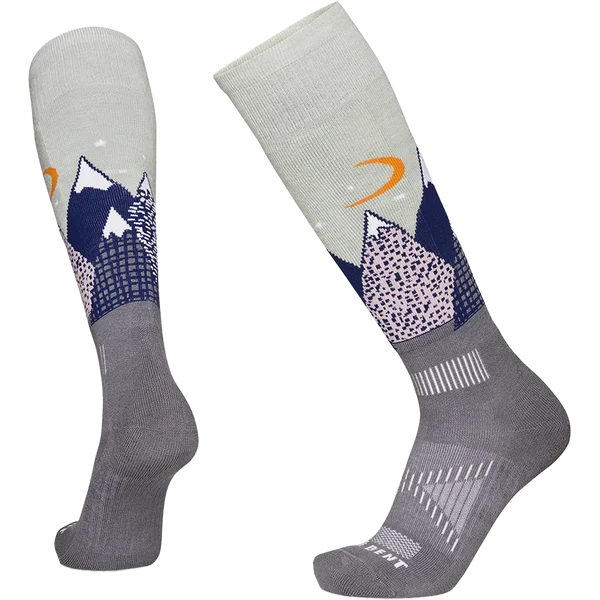 Youth Snowy Mountains Light Cushion Snow Sock