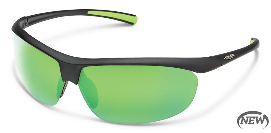 Zephyr Matte Black | Polarized Green Mirror